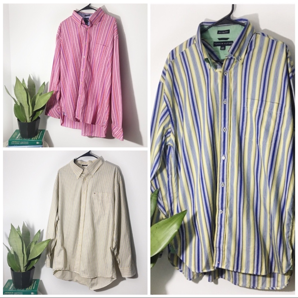 Tommy Hilfiger Bundle Striped Button Downs Size XL